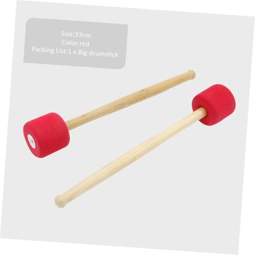 Baqueta profesional para bombo con mango de madera miniatura 2