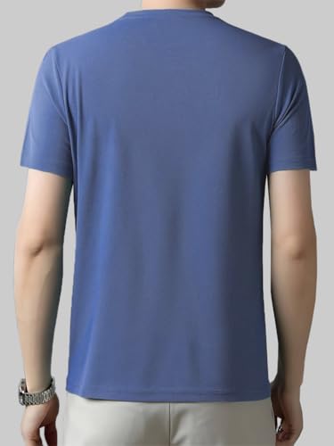 Image of TAGDO Men's Solid Color V-Neck Short Sleeve T-Shirt (2033)