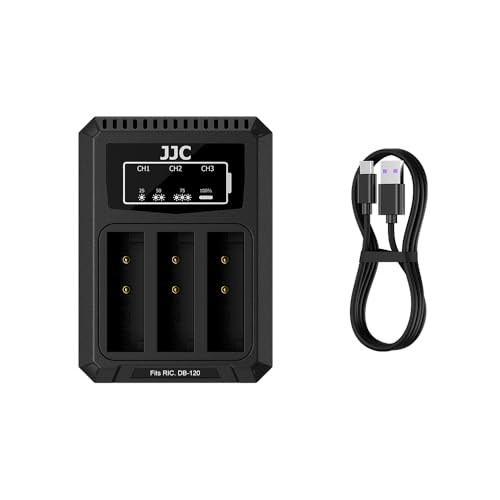 Image of JJC DB-120 Battery Charger for Ricoh GRIV GR IV HDF GR4 Monochrome Cameras