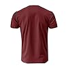 Mens Henley T-Shirts Cotton Short Sleeve Shirts Casual Summer Shirt Tops Red T Shirt Men XXL #2