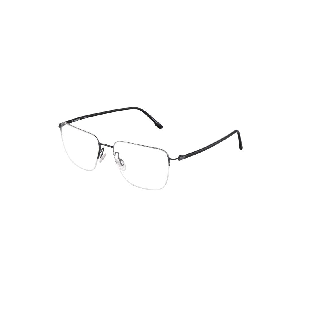 Rodenstock Brille mit Sehstärke für Herren optional mit Sonnenbrillentönung oder Blaulichtfilter, Quadratisch, gefertigt aus Metall (inklusive Brillenetui)