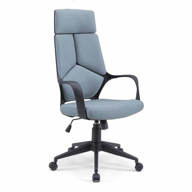 Amazon.co.jp: ワークチェア グレー色 合成皮革張り 肘掛け付き回転