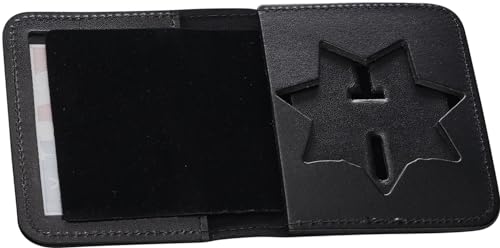 Perfect Fit Shield Wallets CHP California Highway Patrol badge and ID Case Hidden Badge Bi-Fold Style Wallet (Cutout PF-262) Black Leather