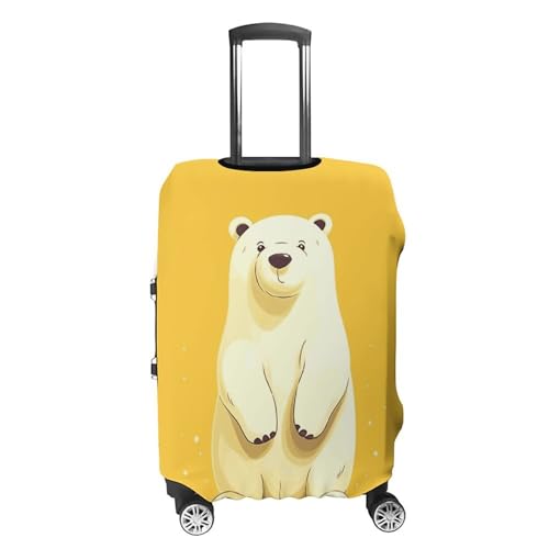 Carry on Luggage Cover Cute Cartoon Polar Bear Suitcase Covers for Luggages Tsa Approved Travel Luggage Sleeve Protector Elastic Suitcase Protector Anti-Scratch Washable Fits 19-30 Inch Case -S4