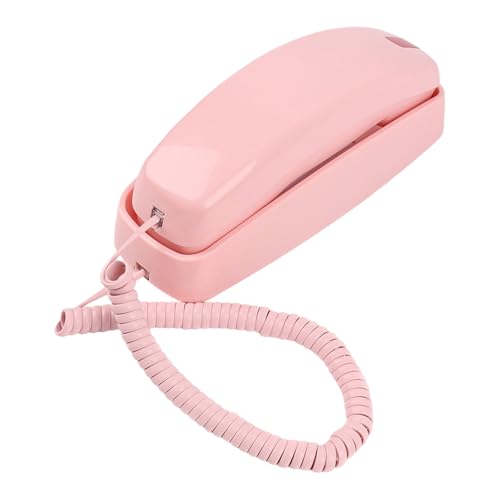 Kaeltsyn Teléfono de escritorio inspirado en los años 90 con luz brillante y alerta de sonido alto para personas mayores, teléfono retro azul con botones iluminados y alarma fuerte para personas