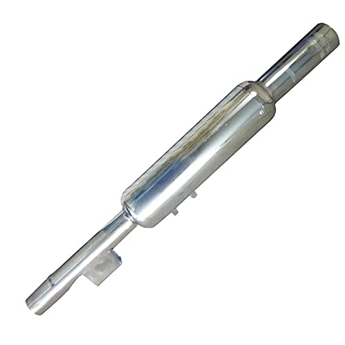 Bike 9M Silencer Filter Exhaust Short Bottle Mini Punjab Dholki Glasswool Chrome Bullet Exhaust With Zed Clamp & Bush for Royal Enfield Bullet 500-image-27
