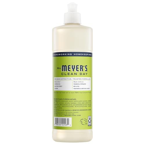 MRS. MEYER'S CLEAN DAY Liquid Dish Soap, Lemon Verbena, 16 fl. oz - Pack of 3
