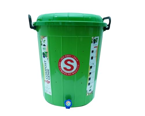 Image of Surprise Organic Composting Bin (30 litres) | Indoor - Outdoor Composter for Converting All Kinds of Kitchen Food Waste Into Fertilizer | Green (Without coirpith)