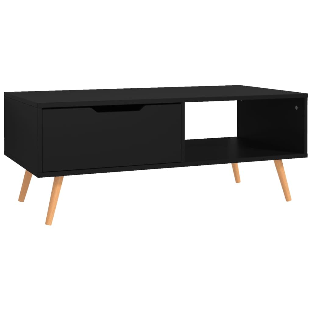 vidaXL Table Basse, Bout de Canapé, Table d'Appoint, Meuble de Rangement Salon Salle de Séjour Maison Intérieur, Noir Bois d’Ingénierie