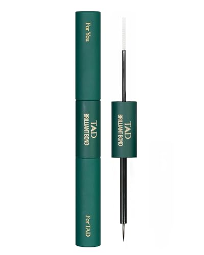 TAD Beauty Brilliant Bond Adhesive - DIY Lash Glue for Cluster Lashes - Dual Sided White and Black Bond - Cyanoacrylate Free Formula, Dries Clear, Long Lasting Extension, at Home Lash Use - 5 mL x 2