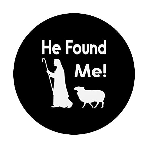 Followers of Jesus Christ - He found me PopSockets Swappable PopGrip, Black - Image 3