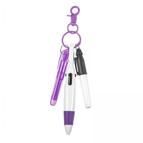 Dickly Portable Writing Instrument with Fastener for Traveling, Multi, 5 Pcs