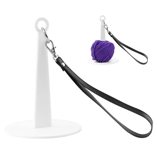 Image of Portable Wrist Yarn Holder with Wrist Strap, Wrist Yarn Holder for Crocheting, Yarn Ball Holder Crochet Yarn Holder for Knitting Craft Lover, Beginner Spinner Yarn Holder