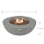 Elementi Lunar Bowl Outdoor Table 42 Inches Fire Pit Patio Heater Concrete Firepits Outside Electronic Ignition Backyard Fireplace Cover Lava Rock Included, Natural Gas