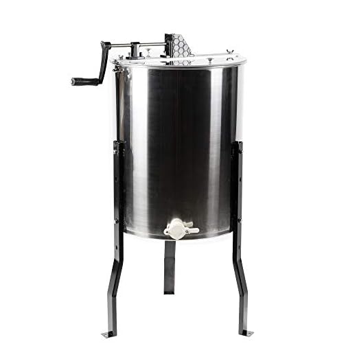 VIVO Large 4 to 8 Frame Stainless Steel Honey Extractor SS Model BEE-V004B