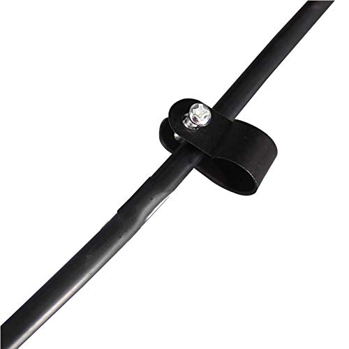 Abrazaderas de cable tipo R negras en kit de 200 piezas de nylon con tornillos MMSD 4