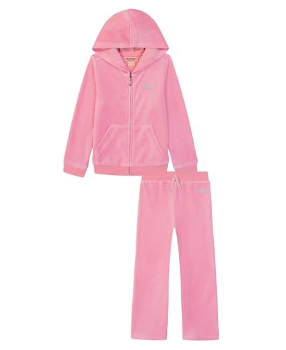 Image of Juicy Couture Girls' 2 Pc Velour Pant Set
