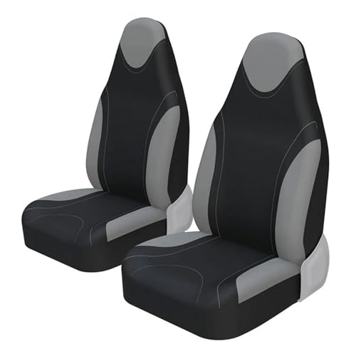 VSESTCDPB Protectores de Asiento Fundas Universales Sillas Coche para Seat para Ibiza(2 Piezas Gris)