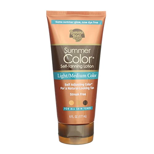 Banana Boat, Summer Color Self-Tanning Lotion, Light/Medium Color, for all Skin Tones, 6 oz Tube