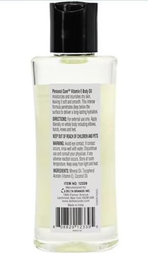 Vitamin E Body Oil with Coconut Oil for Dry Skin, Softening and Restoring Formula, 4 Fl Oz, 2 Pack image 4