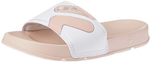 Chinelo F-Beach, Fila, Feminino, Rosa Claro/Branco, 38