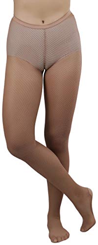 Image of ToBeInStyle Women's Sexy Vibrant Fine Classic Fishnet Full Footed Pantyhose