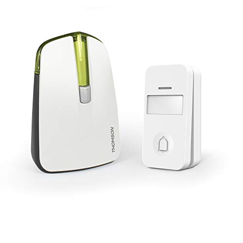 Thomson - AVIDSEN 513128 - Carillon sans fil avec bouton pressoir et 32 mélodies-Vert