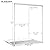 ELEGANT 58.5-60 in. W x 72 in. H Semi-Frameless Sliding Shower Door in Brushed Nickel, 1/4" (6mm) Clear Tempered Glass, Shower Glass Door with Towel Bar
