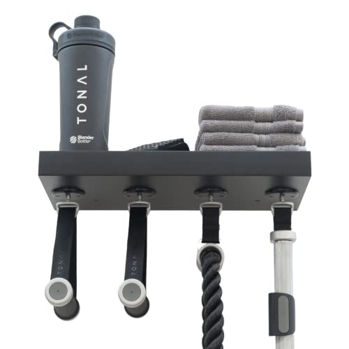 16" tonal accessory shelf (black) with 4 mounts