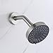 Senhozi 6 Inch Shower Arm with Flange and Teflon Tap, Brushed Nickel Shower Head Arm Angle Adjustable, Stainless Steel Wall Mount Shower Extension Pipe, SE001BN
