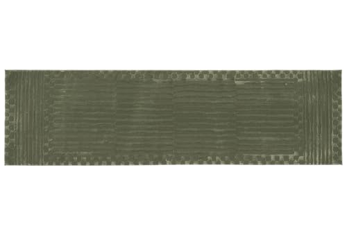 Revival Rugs Soloba 2'7"x9' Machine Washable Runner Rug for Hallway Entryway - 100% Recycled Oeko-TEX Certified, Medium Pile, Green - Image 4