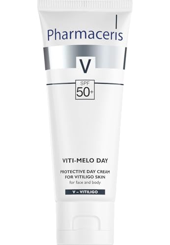 pharmaceris Crema de día protectora SPF 50 para la piel del vitiligo para la cara y el cuerpo 75 ml viti-melo día'