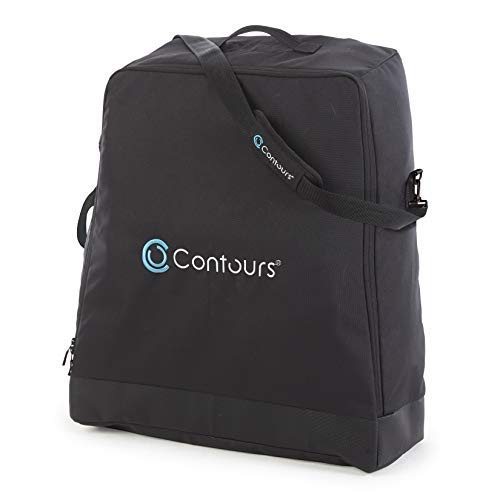 Contours Bitsy Compact Fold Lightweight Travel Stroller + Convenient Collapsible and Water-Resistant Bitsy Travel Bag/Carrying Case, Granite Gray/Black