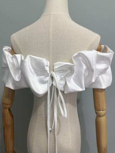 Satin Strapless Bridal Accessory Shawl, Self Tie Back4