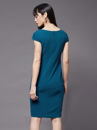 Image of Miss Chase Women's Sleeveless Collared Bodycon Above-Knee Polyester Dress