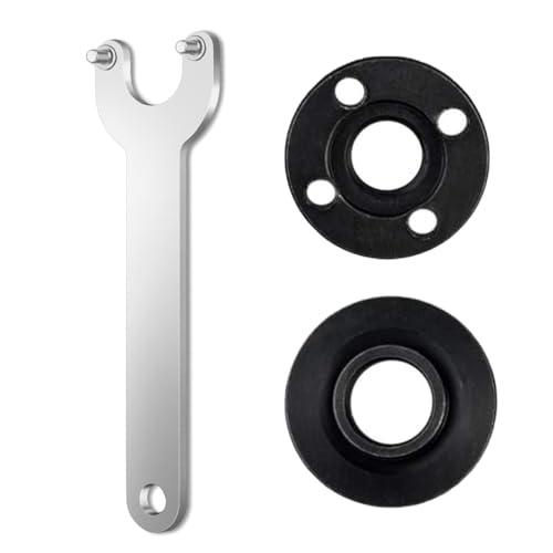 COYUN Lot de 3 clé pour meuleuse 125 mm clé meuleuse avec bride de meuleuse d'angle,clé à meuleuse clé pour disqueuse cle meuleuse universelle Compatible avec les meuleuses d'angle de 125 mm