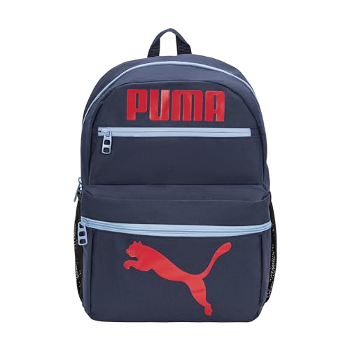 Image of PUMA Kids' Meridian Backpack, Youth Size, Navy /Red
