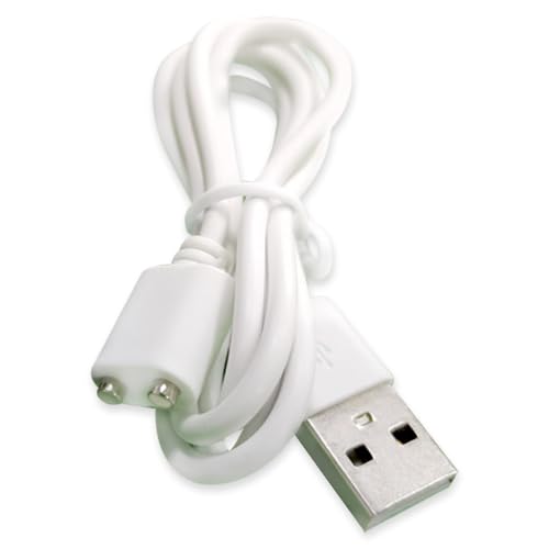 AKSIQIOL Magnetic USB Charger Cable Replacement Charging Cord with Strong Magnet for Wireless Massagers & Smart Devices 7mm Dual Pin 0.8m Long-Lasting Safe Charging