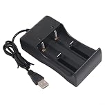 Smart USB Battery Charger for Single Dual Slot 3 7V Lithium Batteries Including For 14500 18500 26650 with Multiple Safety Protections (Dual slots)