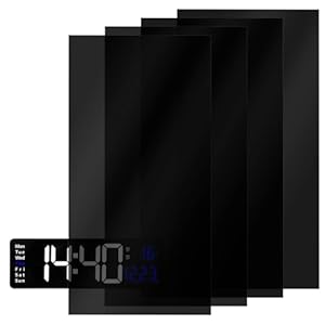 Adhesivos de bloqueo de luz LED de 6.7 x 4 pulgadas, 4 hojas de calcomanías de película de atenuación de luz, atenuación del 50% al 80% de las etiquetas adhesivas de bloqueo de luces para electrónica