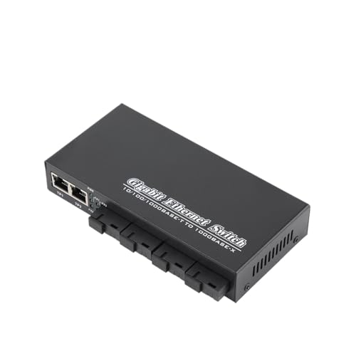 Convertisseur de média fibre optique 4 ports SC monomode commutateur Gigabit 1310 1550nm