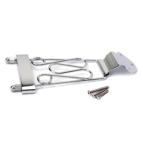 OFFSCH Jazz Guitar Silver Pull-up Board Ga411 Tailpiece Bridge 6 String Guitar Accessory Compatible Acoustic Folk Electric
