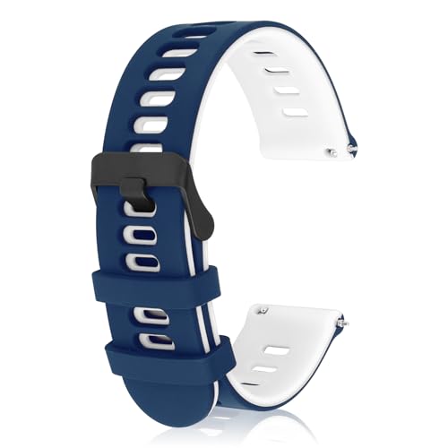 Amaxiu Correa de reloj de silicona de liberación rápida, correa de reloj deportivo, universal, correa de repuesto para hombres y mujeres, hebilla negra, 9.8+12.6cm long, Silicona