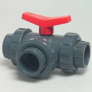 Preisvergleich Produktbild PVC 3-Wege-Kugelhahn d 50 mm
