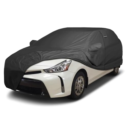Image of iCarCover Premium Custom Car Cover for 2012-2018 Toyota Prius V Heavy Duty Waterproof All Weather Rain Snow UV Sun Protector Custom Fit Full Exterior Indoor Outdoor Protection Car Cover (Black)