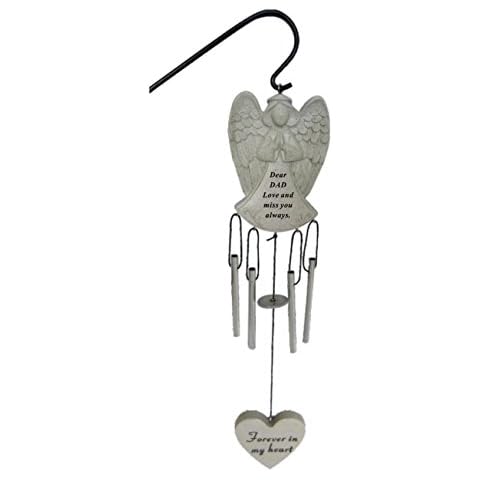 Dad Angel Memorial Wind Chime with Crook Cover