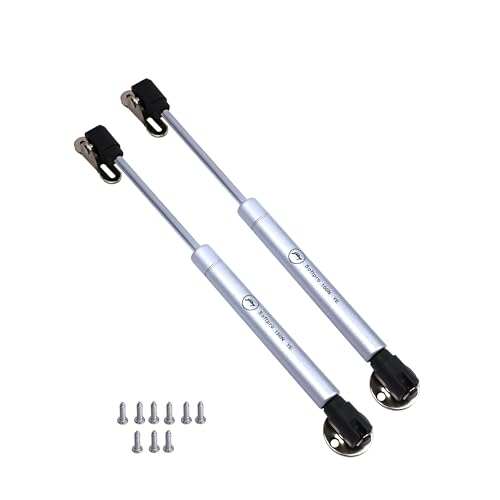Image of Godrej Kitchen Fittings | Regular Hydraulic Gas Spring | 150N | for Kitchen Cabinets | High-Strength Steel with Chrome Plating | Multi-Angle Install | Hands-Free Door Support | Metal Clips