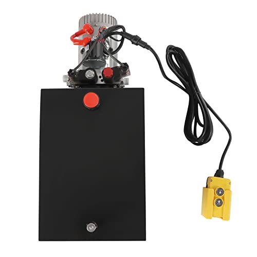 Hydraulic Power Unit, 20 Quart Hydraulic Pump with 4.5 Meter Wired Control Handle, DC12V 16MPa Double Acting Pump, Steel Hydraulic Electric Pump for Electric Forklift Trucks, Lifting Platforms