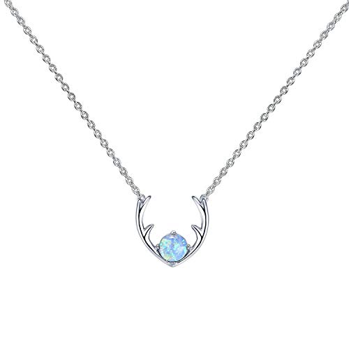 PAVOI 14K Gold Plated Created Opal Necklace | Opal Necklaces for Women