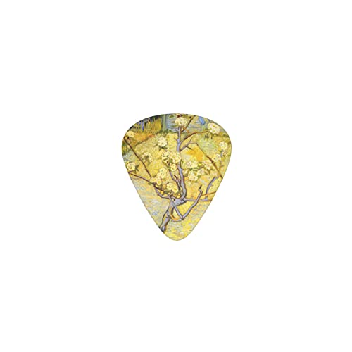 ヴィンセント・ファン・ゴッホ 『花咲くセイヨウナシの木』 デザインギターピック guitar pick ティアドロップ型 エレキギター/アコースティックギター/クラシックギター/ベース等の練習に最適な12枚セット